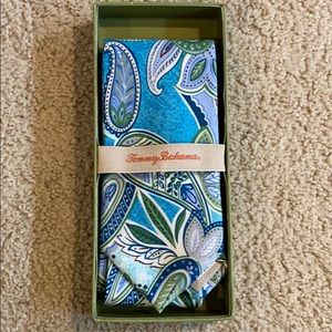 Tommy Bahama Aqua Paisley Tie New in Box